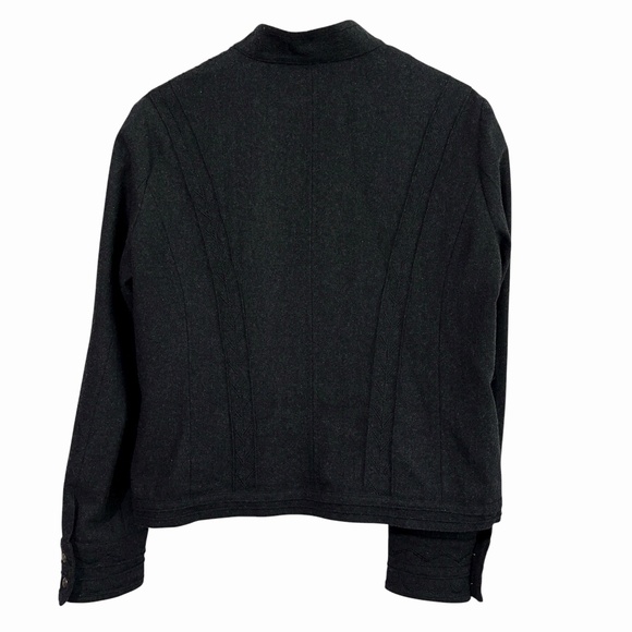 Chicos Womens Wool Blend Jacket Size 2 (M) Embroidered Autumn Office Corporate - Picture 5 of 10